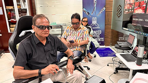 The surgeon conduct the operation in a different city through tele-surgery while the patient remained in the OT of a hospital where he was admitted for his treatment.