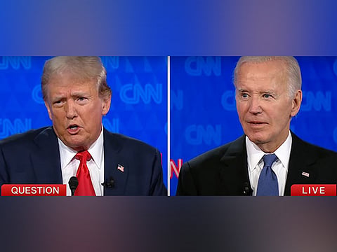 Former US president Donald Trump and present US President Joe Biden