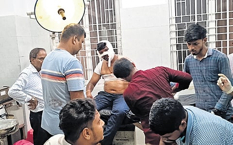 A bus staff undergoing treatment at PRM MCH in Baripada 