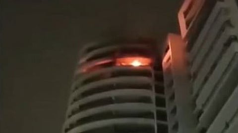 Fire breaks out due to short circuit at apartment in Noida.