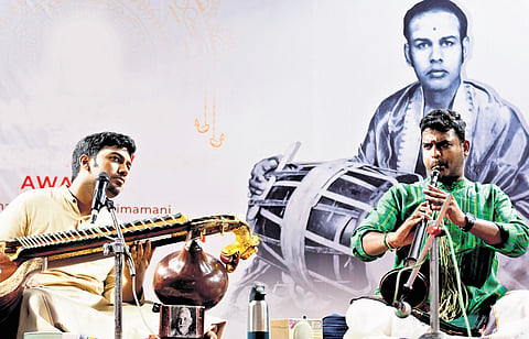 Honouring Tavil virtuoso Tirunageswaram R Subramaniam