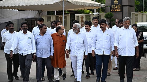 A delegation of YSRC led by the partys Rajya Sabha member YV Subba Reddy met governor S Abdul Nazeer on Thursday. 