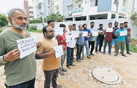 Drainage issues and poorly maintained roads add to the woes of the residents.
