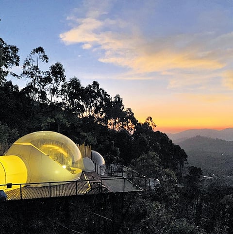 A glamping site in Munnar