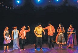 ‘Marella Gramam’, a realistic village comedy play, was recently staged by the city-based theatre group ‘Natarang’.
