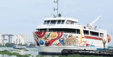 KSINC’s Nefertiti docked at Bolgatty in Kochi 