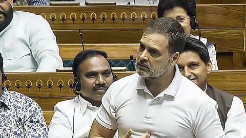 LoP Rahul Gandhi speaking in Parliament