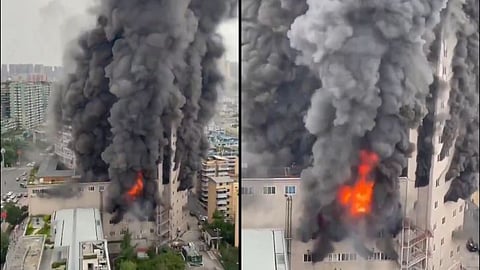 According to the preliminary investigations, the fire was caused by construction work, the report added.
