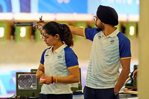 Manu Bhaker and Sarabjot Singh 