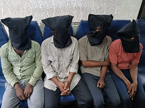 The four accused members of the 'Chaddi' gang