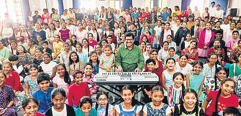 Founded by Ramachary Komanduri, a singer, music director, composer, and conductor, under the blessings of Padma Bhushan Dr SP Balasubrahmanyam, the academy aims to offer comprehensive training in music. 