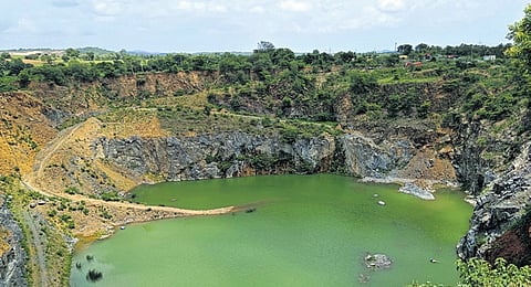 View of a stone quarry used for representational purposes only