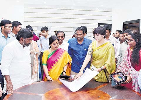 Telangana State Deputy CM Bhatti Vikramarka Mallu today reviewed the arrangements for the meeting between Telangana State Chief Minister A. Revanth Reddy and Andhra Pradesh State Chief Minister Nara Chandrababu Naidu at Praja Bhavan 