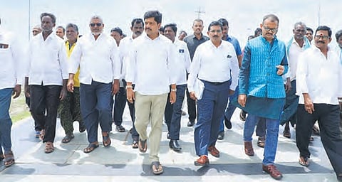 Minister Kollu Ravindra visits Manginapudi Beach on Wednesday 