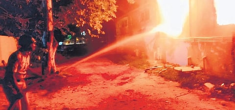 
Fire Mishap at Madanapalle Sub collector office