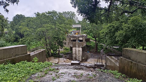 The vehicles started using the route after the state highway department officials dismantled the existing steel bridge in order to construct a concrete bridge.