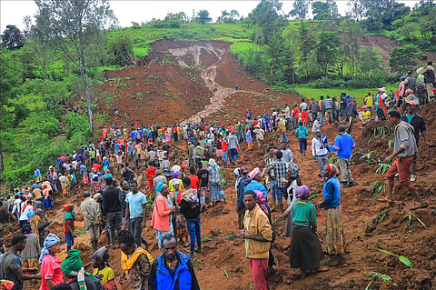 The search for survivors is ongoing and is currently being supported by drones operated by experts from the Information Network Security Administration (INSA)