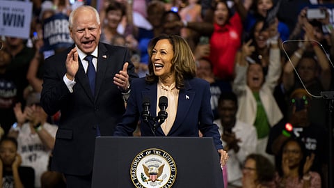 Kamala Harris and Tim Walz
