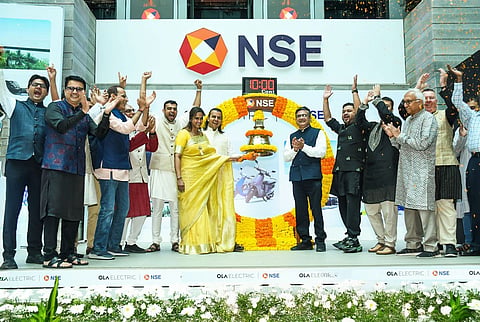 The Ola Electric stocks going public at NSE 
