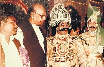 Sahu with former CM Biju Patnaik