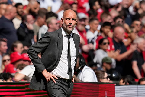 Manchester City's head coach Pep Guardiola