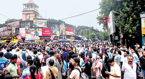 Doctors protesting in Kolkata against the alleged rape and murder of a trainee doctor at the RG Kar Medical College and Hospital