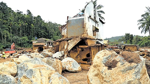 Devastation caused due to the landslides