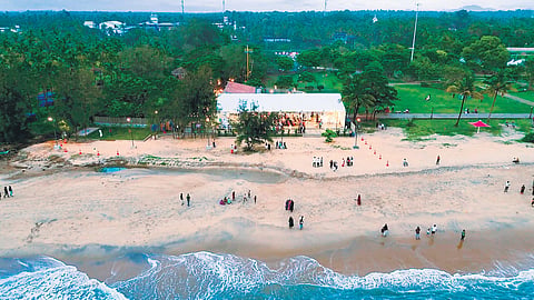 Beachfront wedding reception at Bekal