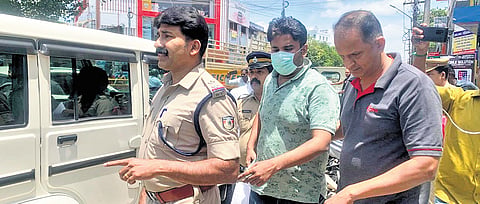 Police take suspect S Matha Jayakumar from Tiruppur to Kerala on Friday 