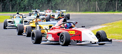 Action from the F4 Indian C’ship race in Chennai on Saturday