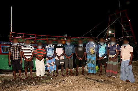 Eleven fishermens from Nagapattinam were arrested for crossing international maritime boundary line