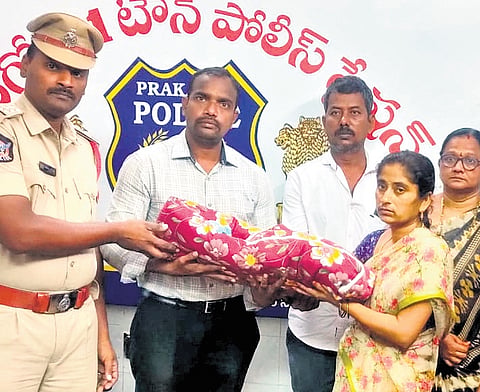 Police rescued the baby girl from Khammam and handed her over to the District Child Protection Department officials on Monday 
