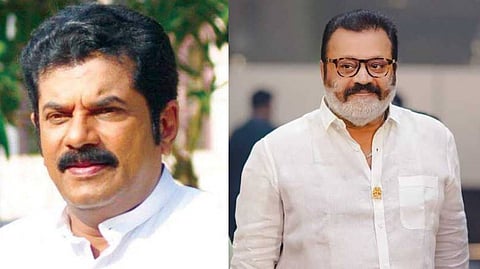 Actor-MLA Mukesh (L) and Union Minister of State Suresh Gopi (R)