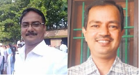Dwiti Chandra Sahu (right) and  Santosh Kar (left)