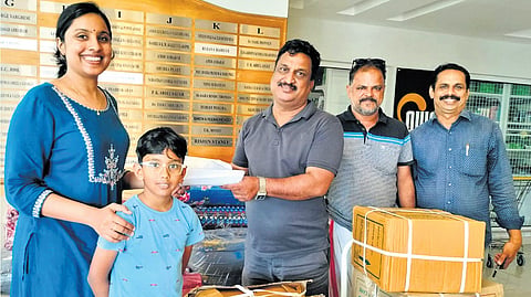 The Social Town volunteers with utilities for disbursement