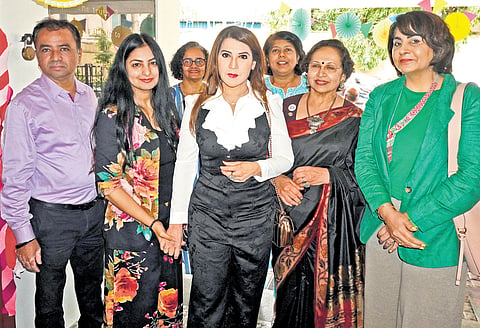 National Director, International Beauty Pageants, Mrs Globe, Veena Jain inaugurates the flea market organised by Rotary Club Bangalore, at Rotary 
House of Friendship in Bengaluru on Saturday 