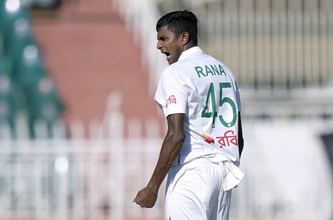 Nahid Rana during the match against Pakistan
