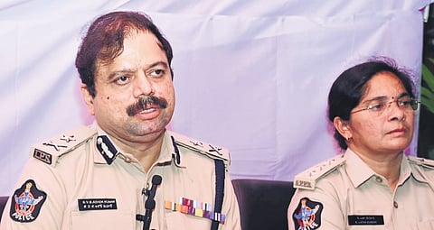 Eluru Range Inspector General of Police Ashok Kumar speaking to reporter at 
the Krishna district SP Office in Machilipatnam on Thursday TDP