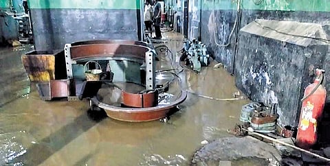 Flood water enters Machkund powerhouse 