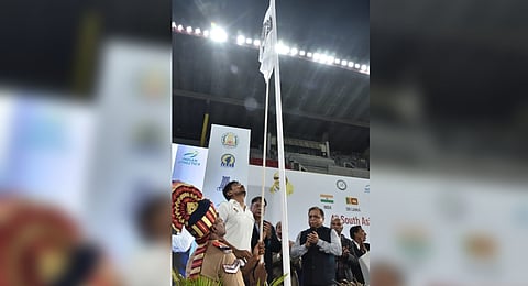 TN Sports Minister Udhayanidhi Stalin inaugurates the championship with AFI president Adille Sumariwalla