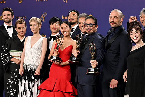 Lead Hiroyuki Sanada, who played Lord Toranaga, became the first Japanese actor to win an Emmy, while Anna Sawai achieved the same for her performance as Lady Mariko (Photo | AFP)