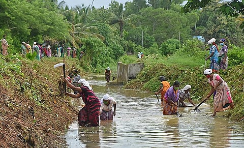 A file picture of women employed under the MGNREGA scheme. Representational photo.