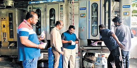 General Manager of Aavin in Nilgiris M Jayaraman along with the employees at the unit in Ooty town 