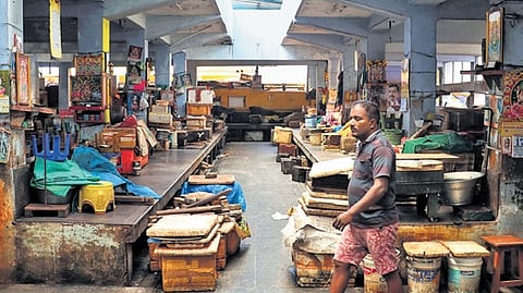 Puducherry fish market wears a deserted look on Wednesday 