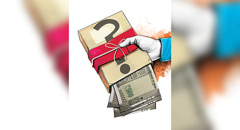 The officials seized Rs 2.64 lakh unaccounted cash from various individuals, including some officials. 