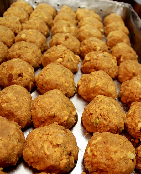 File photo of Lord Venkateswara  prasadam Laddu in Tirupati