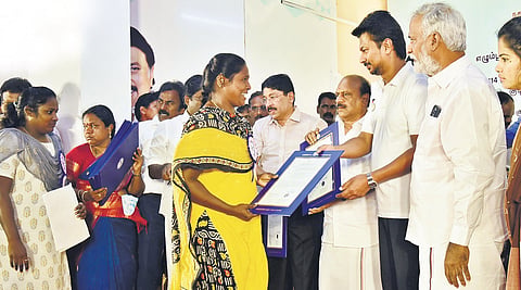 Minister Udhayanidhi Stalin distributed housing allotment orders to residents of Kannappar Thidal