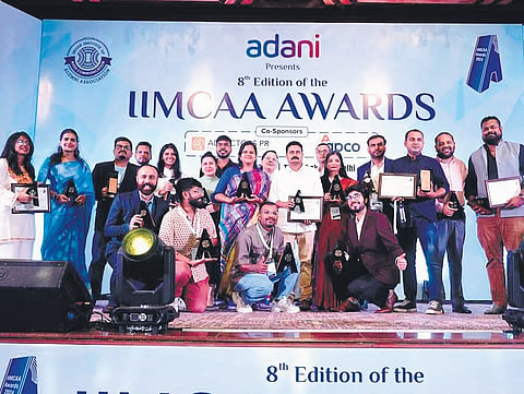 Winners at IIMC Alumni Association award function on Monday 