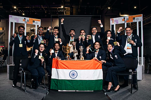 Indian chess team won gold in both the Open and the Women's sections in the 45th Chess Olympiad