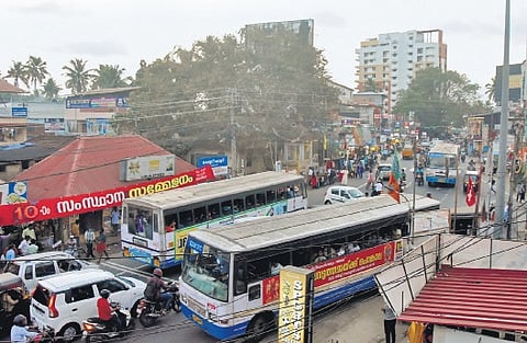 The busy Sreekaryam junction 